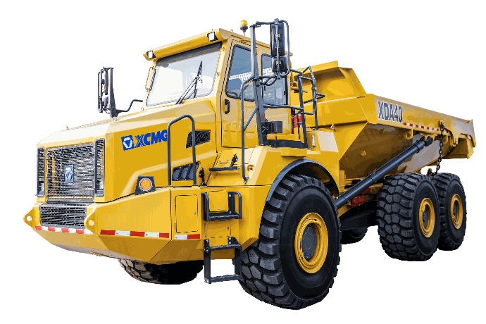 Tombereau articulé XCMG modèle XDA40 détouré